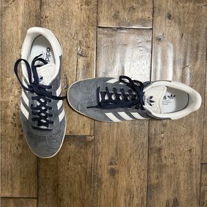 Adidas Gazelle Blue and White Sneakers